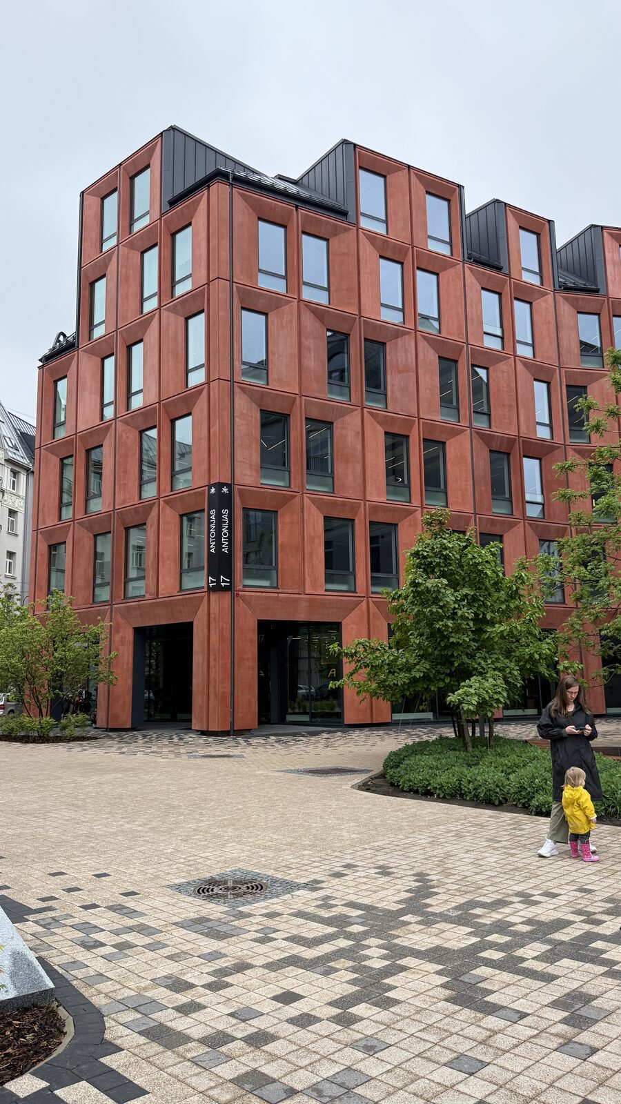 Modern building with precast concrete facade